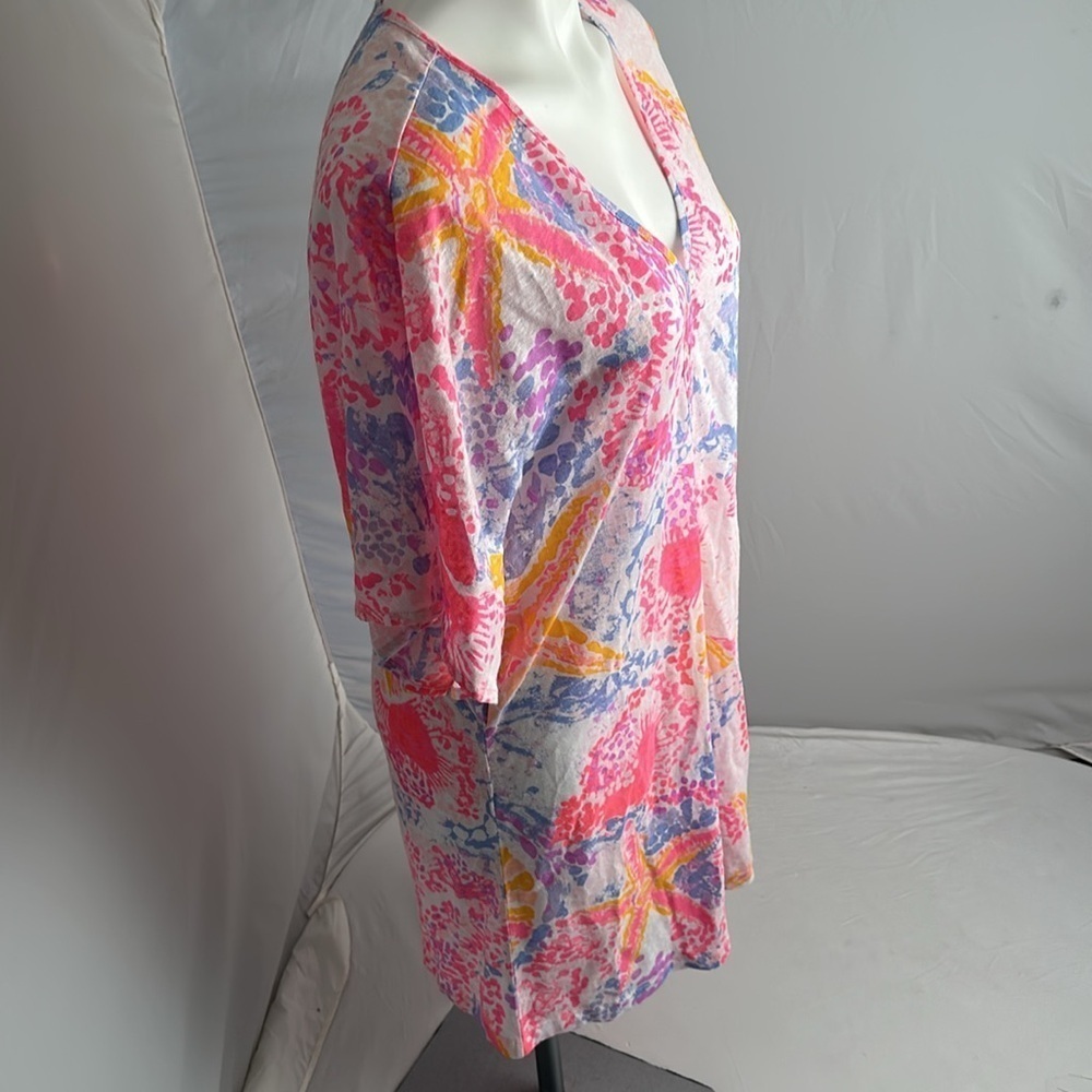 Lilly Pulitzer Paradise Pink Bohemian Beach Balleta Cover Up - Picture 2 of 10